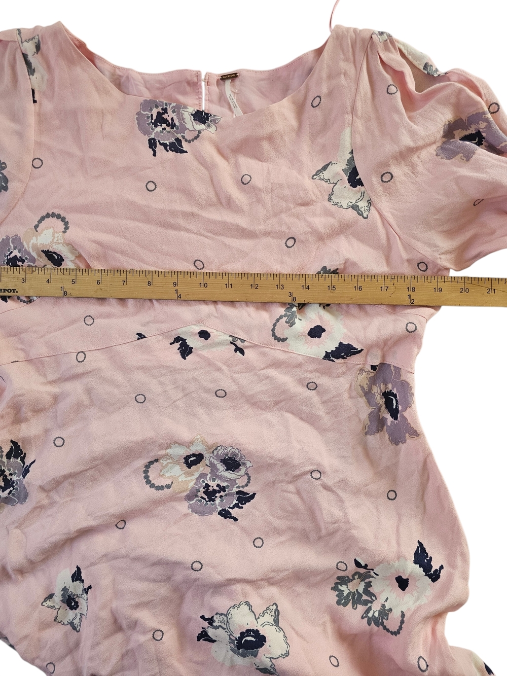 Free People Pink Floral Long Sleeve Mini Dress - Picture 5 of 10